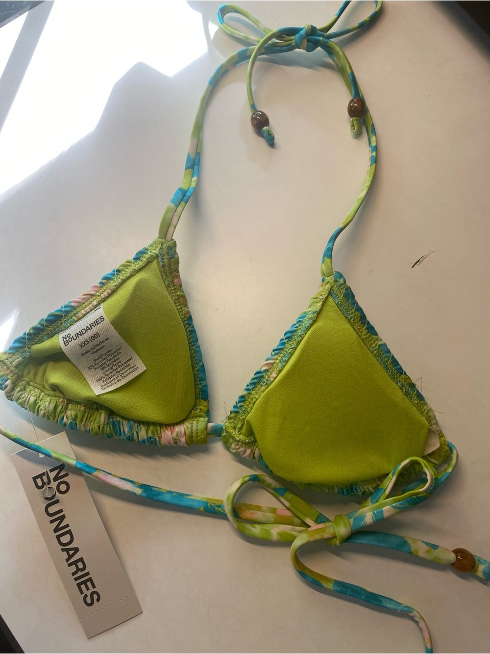 Women’s halter triangle bikini top no boundaries XXS, L NWT - Picture 5 of 8